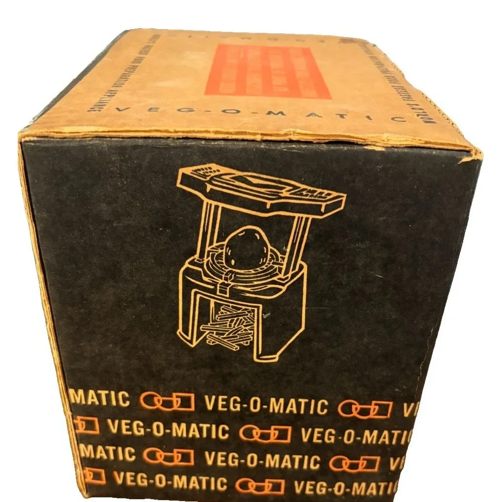 Vintage 1960s Veg-O-Matic Food Preparer Slicer Dicer Original Box Manual Popeil